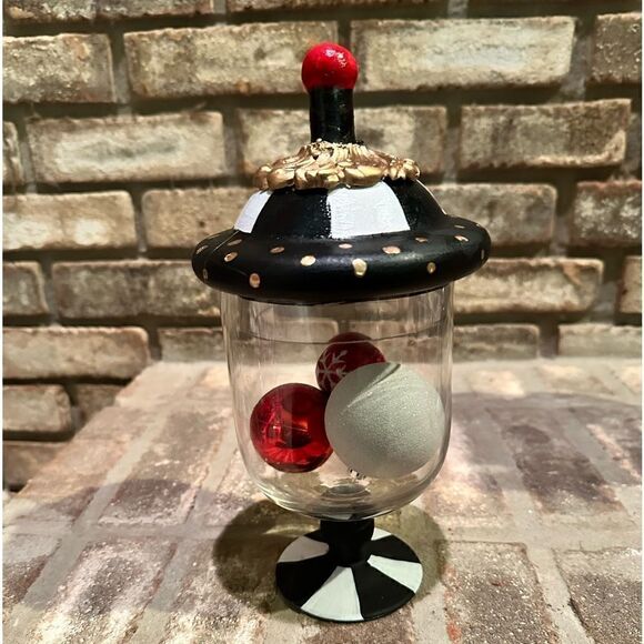 Hand Painted Apothecary Jar - Picture 1 of 4